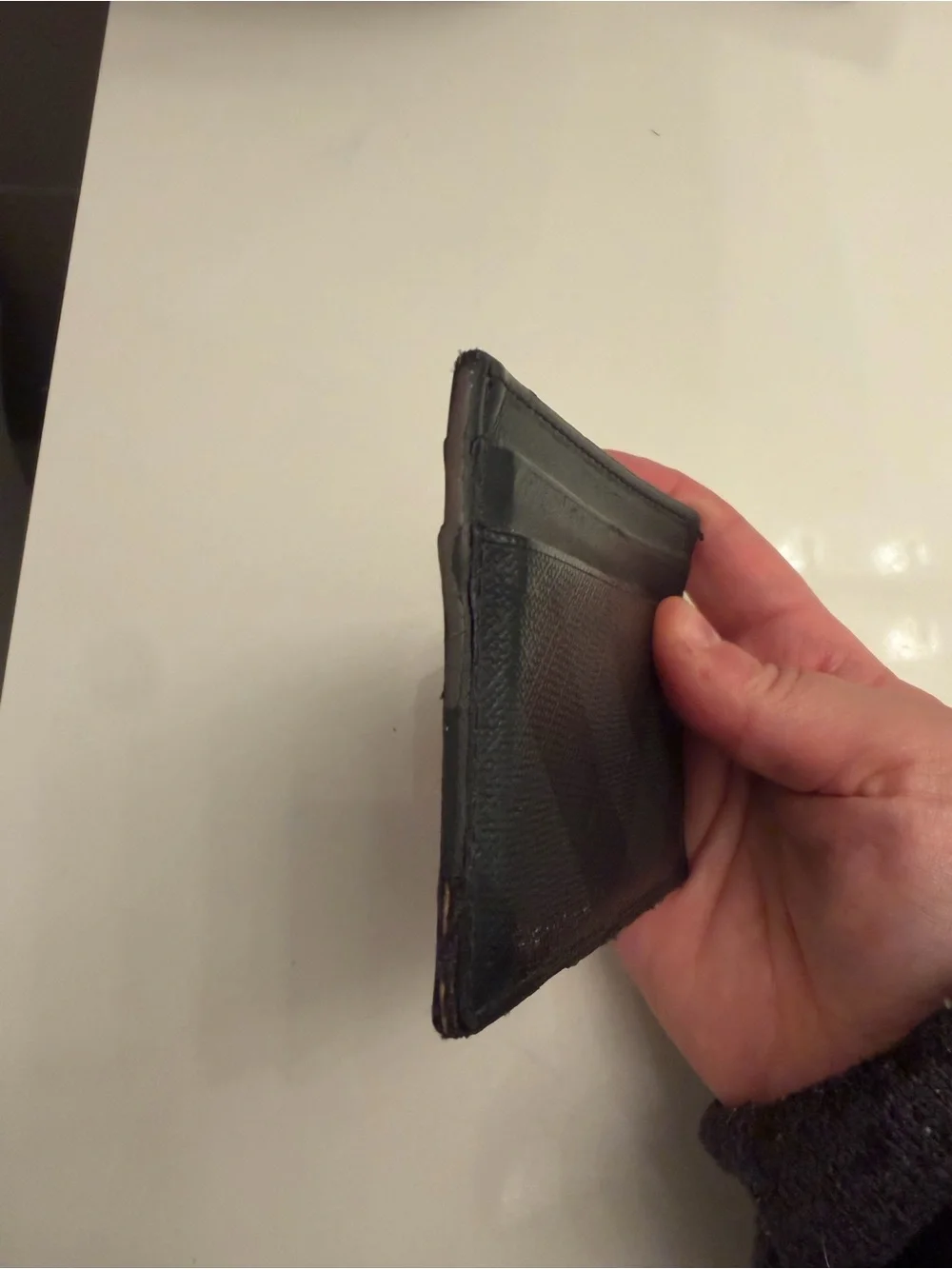 Burberry Black Leather Slim Card Case